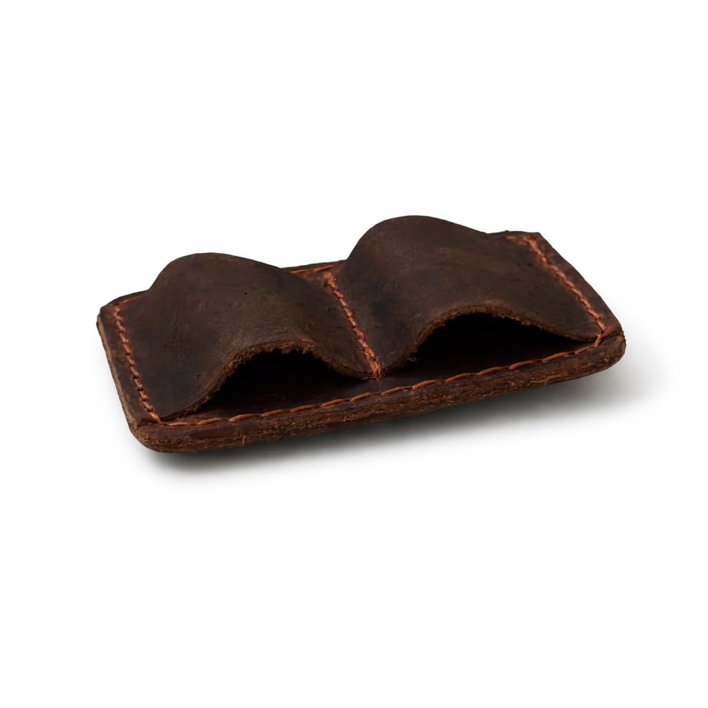 PavinCrafter Handmade Leather Pen Holder Clip for Notebook & Journal – Stylish Pen Loop Organizer for Pens & Pencils, Portable Leather Pen Holder for Planners & Books (Brown)
