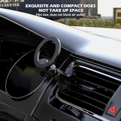 Magnetic Car Phone Mount Holder Compatible with MagSafe  – Universal Vent Magnet Clip & Holders for iPhone Pro Max & Cell Phones Accessories, Black