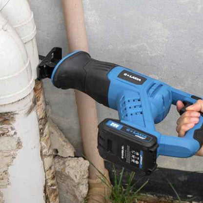 Reciprocating Saw, 20V Cordless Reciprocating Saw with 2.0Ah Battery and Fast Charger, 0-3000RPM, Tool-Free Blade Change, 5Pcs Blades for Wood, Soft Metal, PVC Pipe Cutting