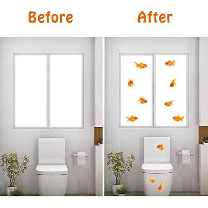 Vinyl Stickers 12 Goldfish Wall Decals Peel and Stick Wall Decor Stickers for Home Bathroom Kitchen Windows Wall Decor Laptop Sticker Car Decal Travel Luggage Sticker Decorations