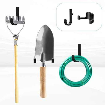 20 Pcs Storage Shed Tool Hooks Black Tool Hanger Compatible with Suncast Shed Accessories for Hanging Storage Shelves Organizer Accessories Parts Replacement Screws Brackets Ladders(J/u)