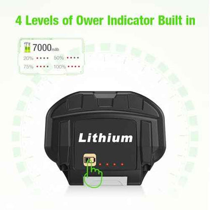40V 7.0Ah Lithium-ion Cell Replacement Compatible with Ryobi 40v Battery and Charger Combo Leaf Blower Cordless Compatibel with 40 Charger-1