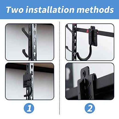 Ultrawall 5 Pack Shelving Hooks for Keyhole Shelves Organization, Utility Shelves Hooks for Clothes, Hats, Garden Tool Bags, Chainsaws, Cords, Tools Equipment