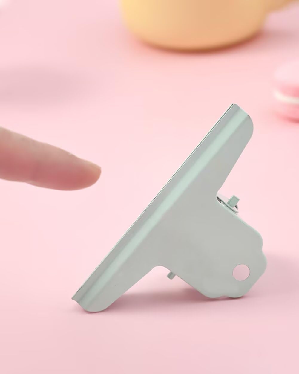2PCS Extra Large Binder Clips Metal Bulldog Clips Large Paper Clamps Holder Chip Clips for Home School Office Drawing Bag White 4inch
