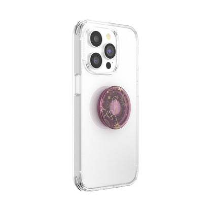 PopSockets Phone Grip for MagSafe with Kickstand, Magnetic Stand, Swappable Top, Secure Hold for iPhone MagSafe Cases, Phone & Tablet Grip - Clear