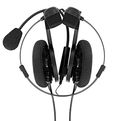 Koss Porta Pro Double-Sided Communication Headset with Microphone Electret Flexible Handsfree Design Foldable Design TRRS Plug Wired 3.5 mm Black