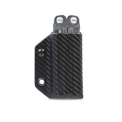 Clip & Carry Kydex Multitool Sheath for Leatherman Wingman/Sidekick/REBAR/REV - Made in USA (Multi-Tool not Included) EDC Multi Tool Sheath Holder Holster Cover (CF Black)