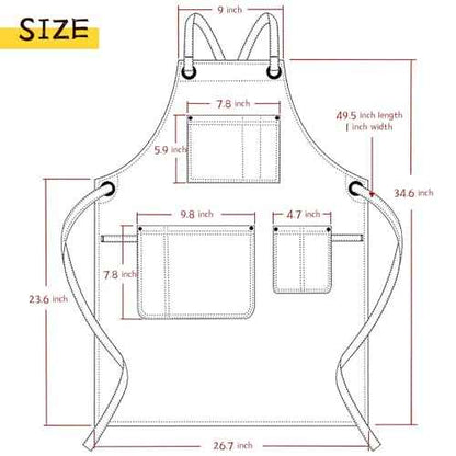 Denim Apron With Pockets For Women,Jean Apron For Hair Stylist,Plus Size Aprons,Denim Work Aprons