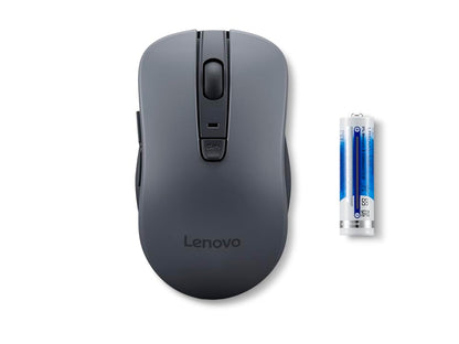 Lenovo WL310 Bluetooth Silent Mouse, Ergonomic, Adjustable DPI, Silent Clicks, Bluetooth 5.0, Portable for Windows, Mac, and Chromebook, Grey