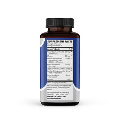 Rest-ZZZ Extra Strength - Sleep Support Supplement - Fall Asleep & Stay Asleep - Calms Nervous System - Naturally Ease Muscle Tension & Restlessness - Low Dose Melatonin GABA & Chamomile - 60 Capsules