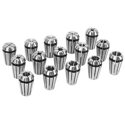 15pcs ER11 Spring Collet Set for CNC Engraving Machine and Milling Lathe Tool Workholding Engraving Collets including 1mm-7mm,1/4",1/8"
