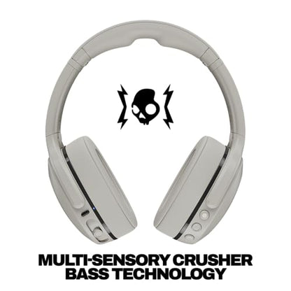 Skullcandy Crusher 540 Active Wireless Bluetooth Headphones with Multi-Sensory Bass, Noise Isolating Over-Ear Fit, Sweat and Water Resistant, 40 Hours Battery, Microphone for iPhone Android - Concrete
