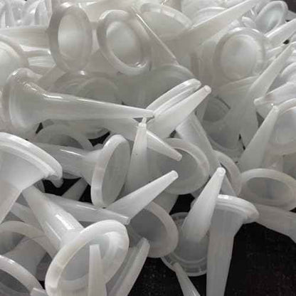 Caulking Nozzle Cones Nozzles for Sausage Caulking Gun, Reusable Caulk Nozzle Applicator, Durable Epoxy Piston Caulk Cap Replacement,10 Pieces