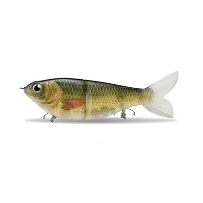 ODS Lure Slow Sinking Glide Bait with Fur Tail Lifelike Fishing Tackle for Trout Shad Bass Musky (Color B)