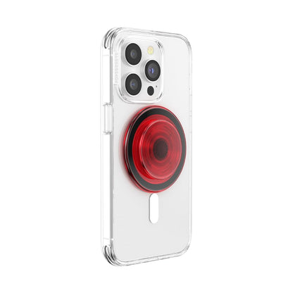 PopSockets Phone Grip for MagSafe with Kickstand, Magnetic Stand, Swappable Top, Secure Hold for iPhone MagSafe Cases, Phone & Tablet Grip - Clear