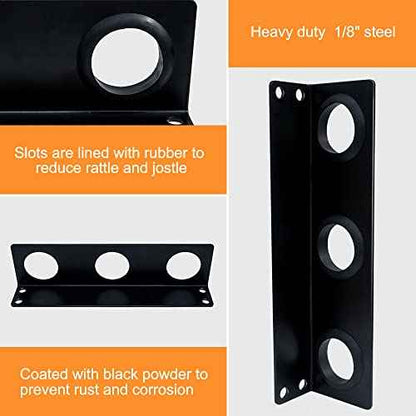 6 Hole Hand Tool Holder Rack Tool Storage Rack fit for lanscaping Trailer and Truck