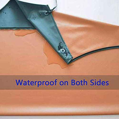 K Y KANGYUN 3 Pack Men's Black Waterproof Rubber Vinyl Work Apron- 43"x29" Heavy Duty Model,Best for Staying Dry When Dishwashing, Lab Work, Butcher, Dog Grooming, Cleaning Fish