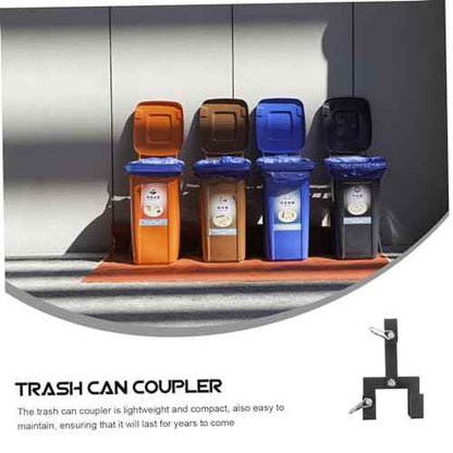 Wheeled Trash Can Coupler Connector Clip for Hauling Multiple Garbage Containers Durable Heavy Duty Trash Can Hook for Transport and Storage
