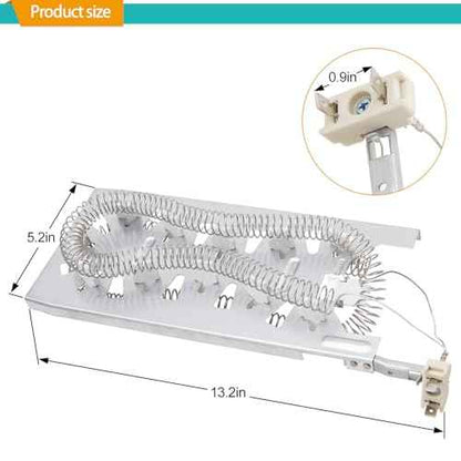 Dryer Heating Element Kit Fit for Maytag Epic z Bravos MED5630HC1 MED5630HC2 MED5630HW1 MED5630HW0 MED5630HW2 MED3500FW1 MED5630HC0 MED5500FW2 MED5500FW1 MEDC700VW0 MED5500FC1 MED5500FC2