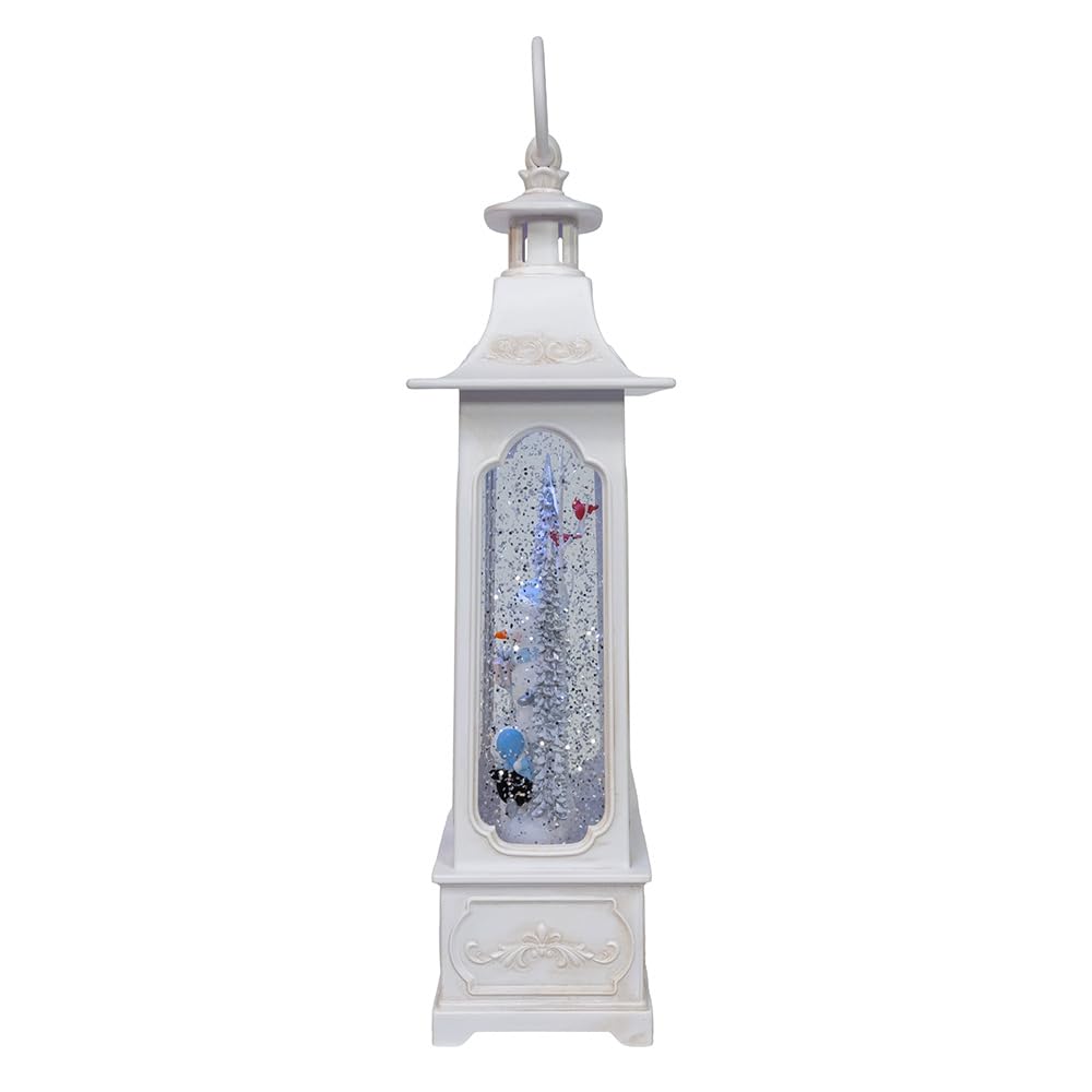 Kurt Adler 12.75" Battery Operated USB LED Lighted Snowmen & Penguins Water Lantern