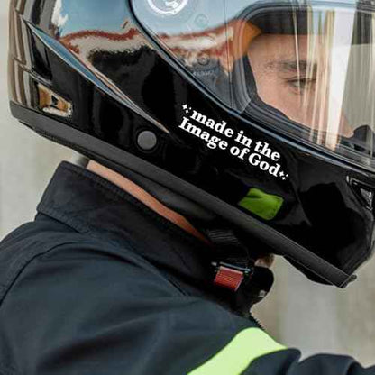 (3 Pcs) Made in The Image of God Mirror Sticker Inspirational Christian Quote Vinyl Decal for Car Rear View Mirror Window Laptop Motorcycle Faith Waterproof Sticker 4 Inches