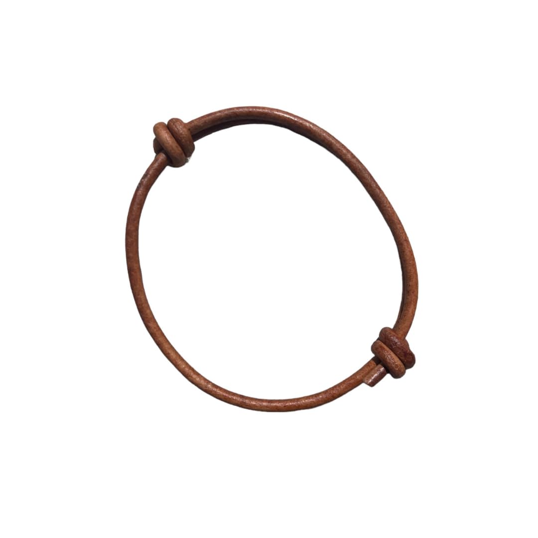 3 mm Men Genuine Leather Bracelet - Handmade Adjustable Cuff, Mens Minimalism Leather Wrap Wristband, Simple Accessories, Premium Leather, Women Gift To Boyfriend, Pulsera Hombre (Distressed)