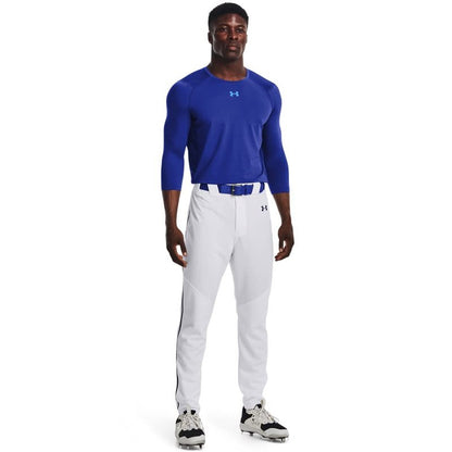 Under Armour Men's Utility Baseball Straight Leg Pant Pipe 22, (101) White/Royal/Royal, Medium