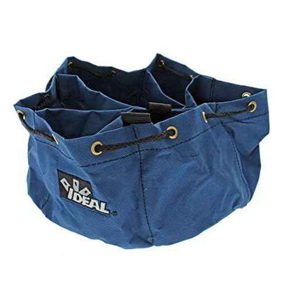 IDEAL Electrical 35-655 Small Parts/Tools Bag Portable Tool Kit Carry Bag with Loop Handles, 5 in. Divider Pockets, Drawstring Opening