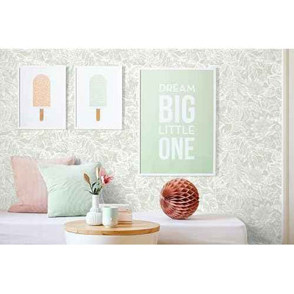 Peel and Stick Wallpaper Modern Wall Paper Green Boho Contact Paper Bedroom Bathroom Wallpaper Peel and Stick Light Green Tropical Leaf Removable Self-Adhesive Wall Decor 17.3" x 118"