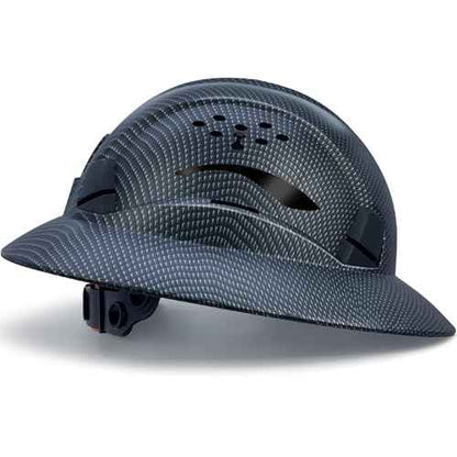 Full Brim Hard Hat Vented Construction Safety Helmet Industrial Work Hardhat for Workers 6 Point Adjustable Ratchet Suspension OSHA Approved