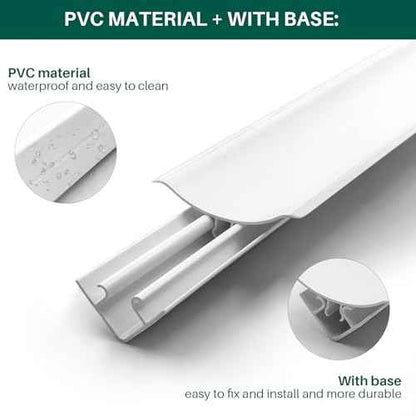 Ceiling Crown Molding Trim 10-Pack 46.9Ft in Total Length, with Base Decorative Ceiling Molding Bars -Install with Glue or Screws, White (Adhesive not Included)