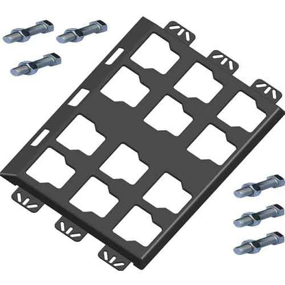 VELCKING for Milwaukee Packout Mounting Plate, Metal Storage Base, Wall and Floor Compatible Toolbox Mount (BLACK, 1-Full Plate)