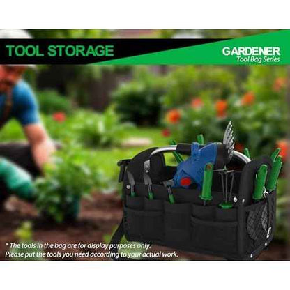 16 Inch Tool Bag, Open Top Tool Tote with Strap,Waterproof Tools Bag for Electrician, Garden, Maintenance Tools