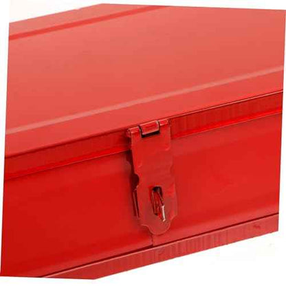 DOITOOL Thickened Metal Tool Box Large Capacity Portable Steel Toolbox Organizer Heavy Duty Storage Case for Home Car Mechanic Tools