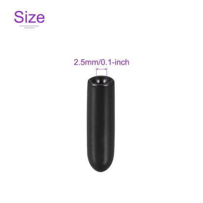 DMiotech 50 Pack 3/32" ID Black Screw Thread Protectors Rubber End Caps Bolt Covers for Screw Bolt Furniture Pipe