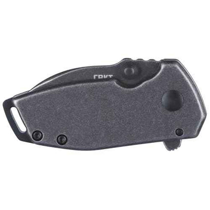 CRKT Squid Compact Everyday Carry Assisted Folding Knife with Frame Lock: Stainless Steel Plain Edge Blade, Stainless Steel Handle, Pocket Clip, 2485K