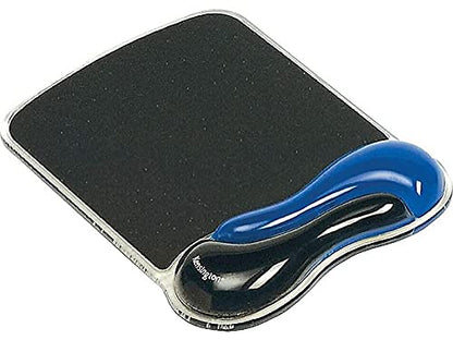 Kensington Duo Gel Mouse Pad with Wrist Rest, Ergonomic Wrist Support for Pain Relief, Comfortable Non-Skid Gel Pad for Computer, Laptop, Office & Home 9.6" x 7.6", Blue K62401AM