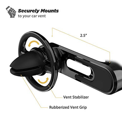 Scosche MMWSM-2PKXCES0 MagicMount Select Magnetic Car Phone Holder Mount for iPhone and Android - 2 Pack - Secure Magnetic Cell Phone Mount for Car Window or Dash - Universal 360° Adjustable Head