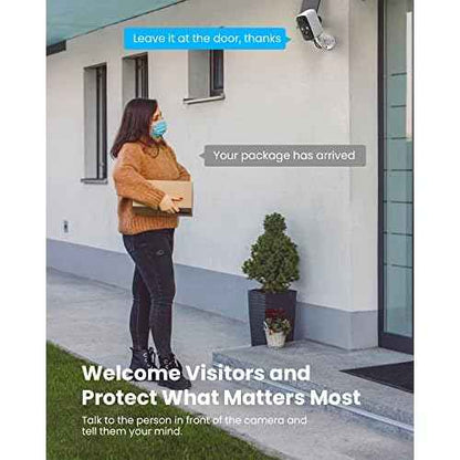 FOAOOD Solar Panel Security Cameras Wireless Outdoor - Battery Powered Cameras for Home Security WiFi Camera Surveillance Indoor System Floodlight Night Vison Alarm Motion Sensor Light Door Cam