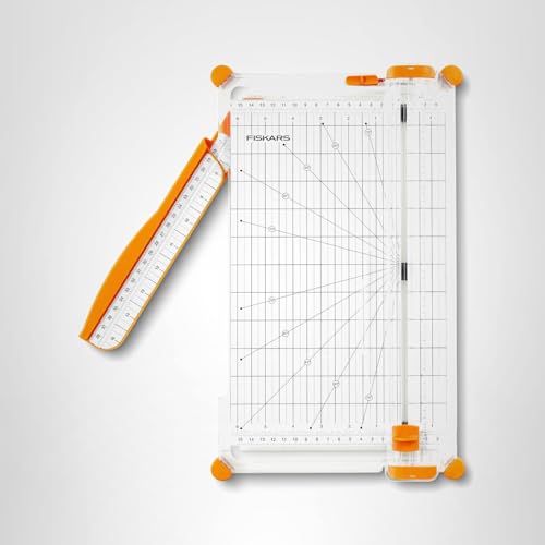 Fiskars Precision Paper Trimmer, Easy and Accurate Crafting Tool, Cuts Straight for Crafts, Cards, and More