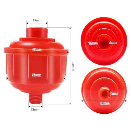 2PCS Mini Red Disposable Air Water Filters Paint Gun Filter Disposable for Standard 1/4 Inch Threads, Spray Guns and Air Tools