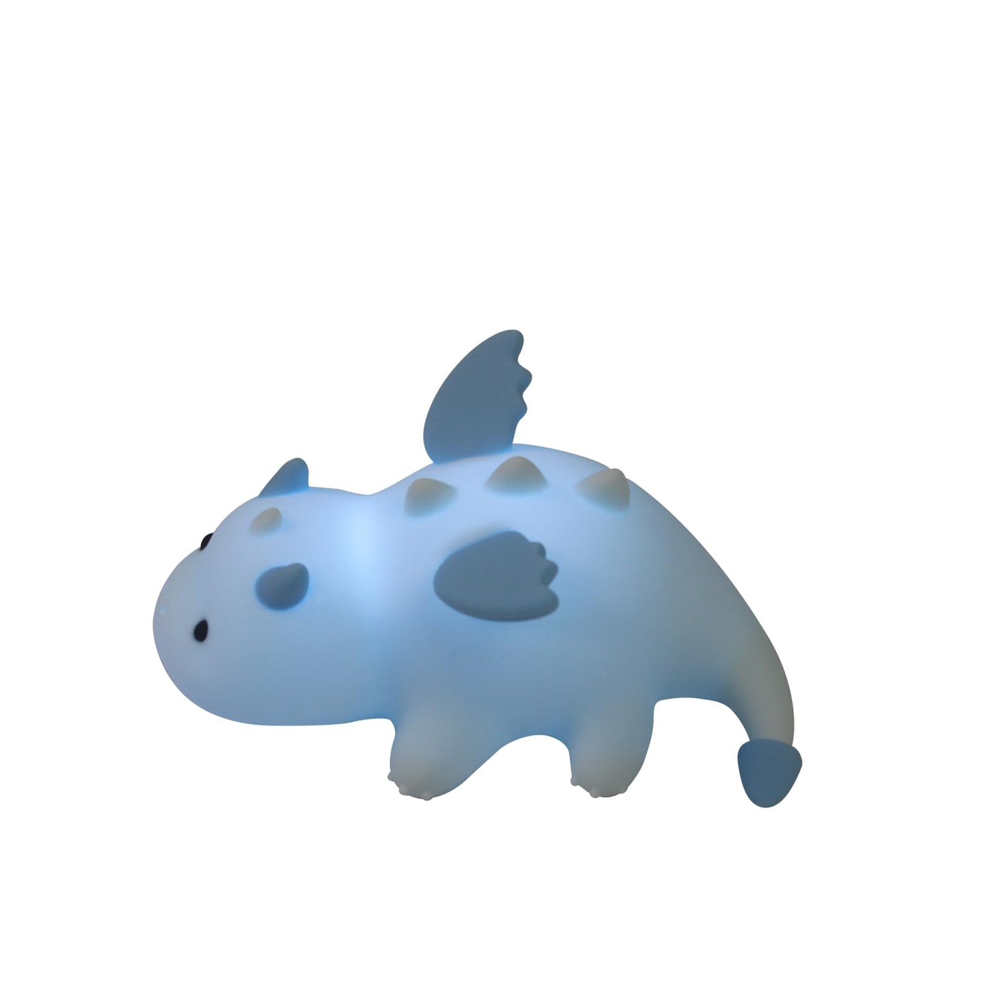 Yesinaly Cute Silicone Night Light for Kids - Touch Control LED Nursery Lamp for Baby Toddler Bedroom, Portable Battery Powered Nightlight for Nursery Nightstand - Dragon Design, Blue