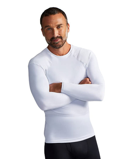 Tommie Copper Men's Pro-Grade Shoulder Support Shirt I UPF 50, Long Sleeve Compression Shirt, Upper Body & Posture Support