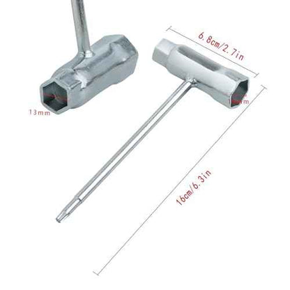 2pack Combination Screwdriver and Wrench, 13mm x 19mm T-Wrench and T27 Screwdriver, Socket Wrench for Spark Plug, Chainsaw Adjustment Tool