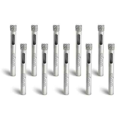 1/4" / 6mm Diamond Hole Saw Drill Bits, Glass Tile Hole Saw - Pack of 15