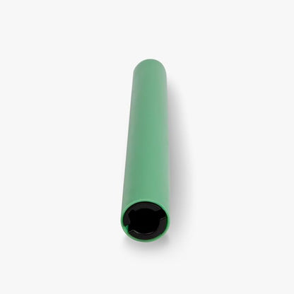 Luminara Flameless Candle Taper (1" x 9.5") Melted Top Real Wax Unscented Remote Ready Timer (Vibrant Green)