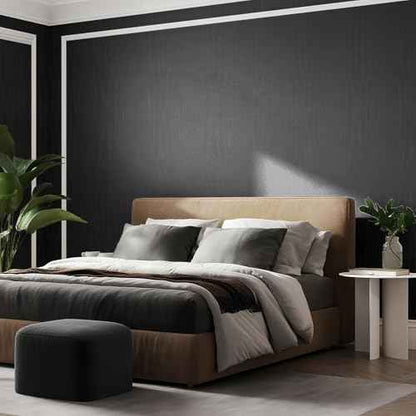 Black Wallpaper Wood Grain Contact Paper Peel and Stick Wall Paper Waterproof Self Adhesive Thickened Vinyl Wrap for Countertops Cabinets Desk Decorative Film Easy to Clean 15.7" x 118"