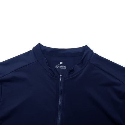 YKYWBIKE Pro Cycling Jersey Men Aero Bike Jersey Short Sleeve Road Bike Shirt Wicking Breathable Quick Dry 4 Pocket Bicycle Biking Sun Protection Darkblue