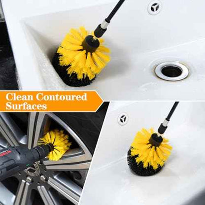 6pcs Drill Brush Attachment Set, for Tile Grout, Bathroom, Kitchen, Car Wheel, Floor, Sink, Corner