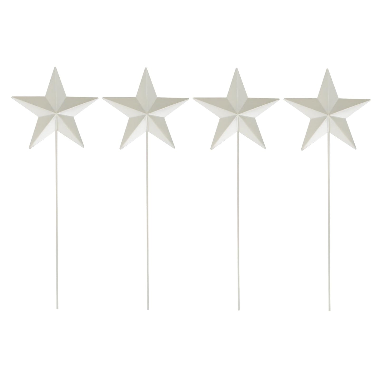 Morning View American Flag Barn Star Garden Stake Set of 4, Metal Patriotic Garden Stake Decorative USA Yard Signs Outdoor US Flags Lawn Porch for 4th of July Memorial Day 15.75 Inches Tall